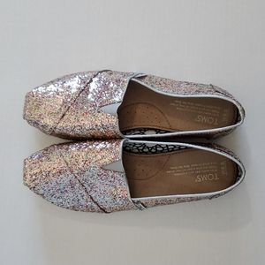 Glitter Toms shoes